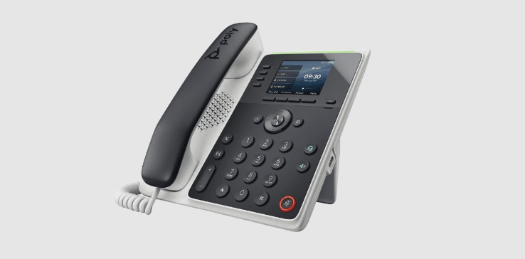 Téléphone de bureau IP Poly Edge E220 avec combiné